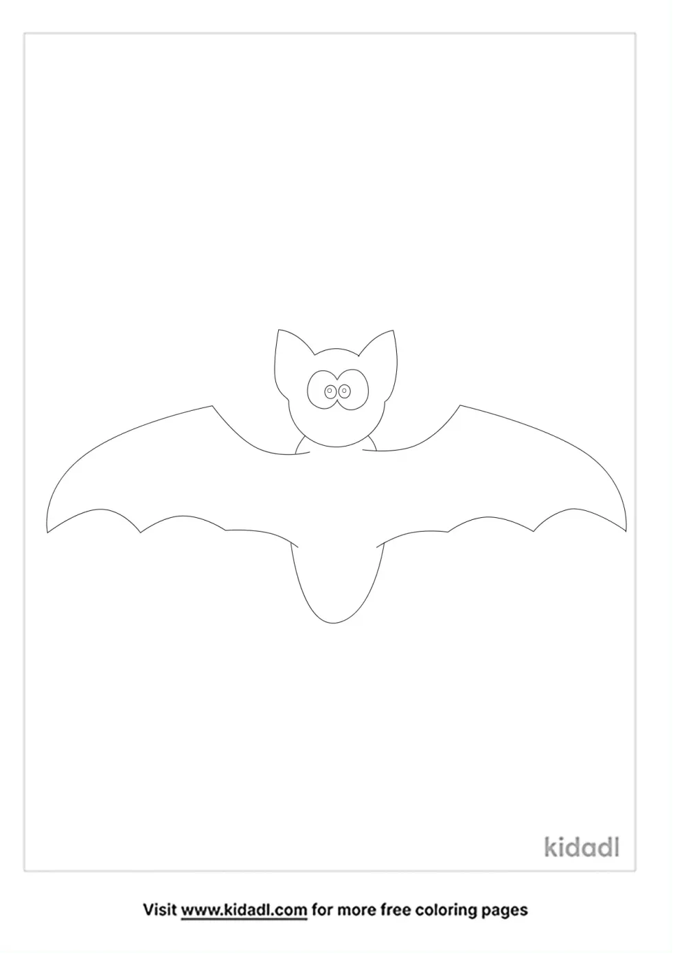 Bat Outline Coloring Page | Kidadl