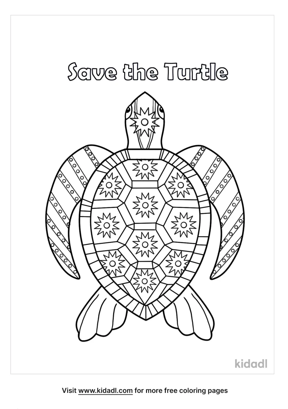 Save The Turtles Coloring Page | Kidadl