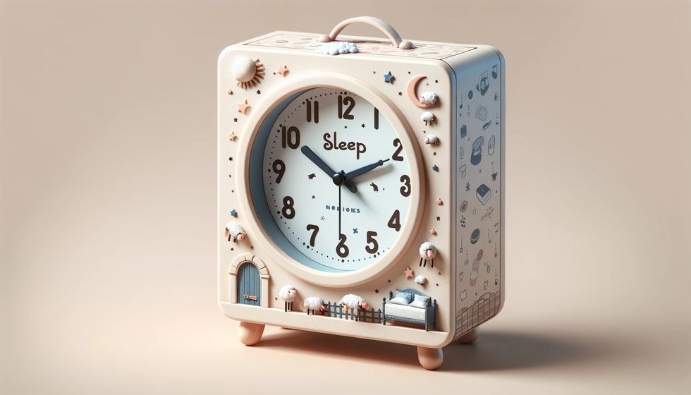 A bedside clock infused with a playful design showcasing the lightheartedness of bedtime humor.