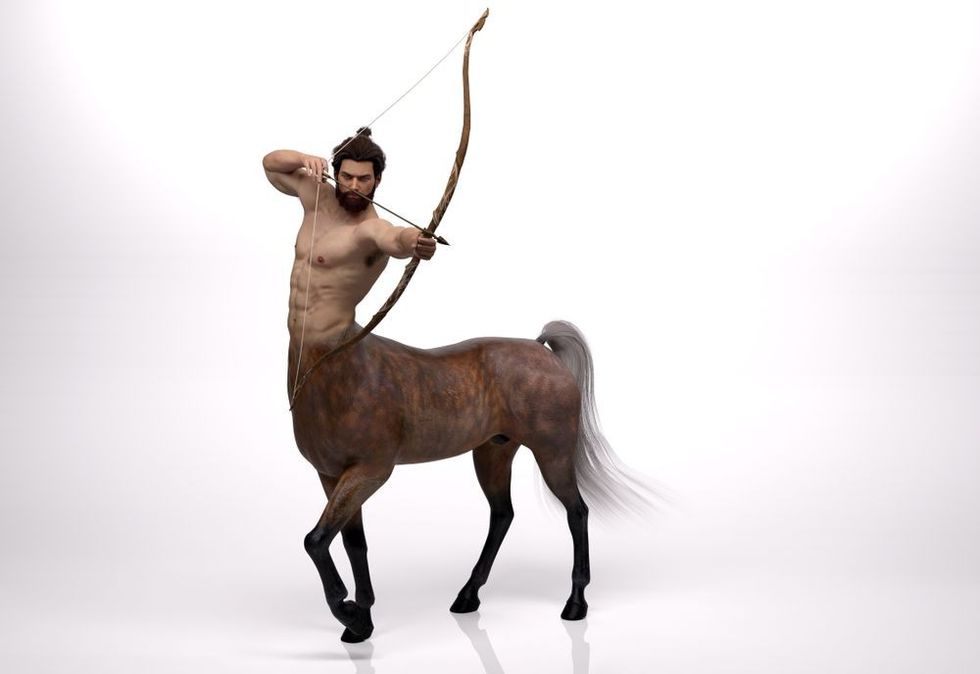 A centaur with a bow and arrow