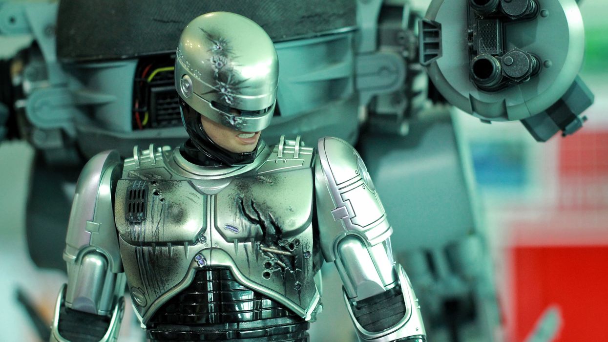 A character of the RoboCop model in robot movie.