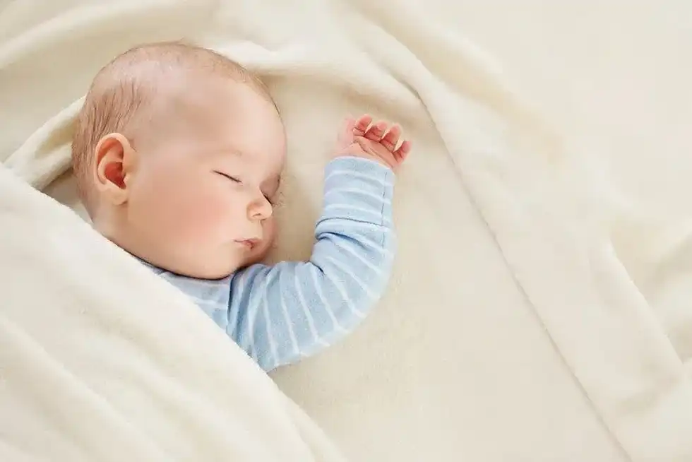 A newborn baby sleeping