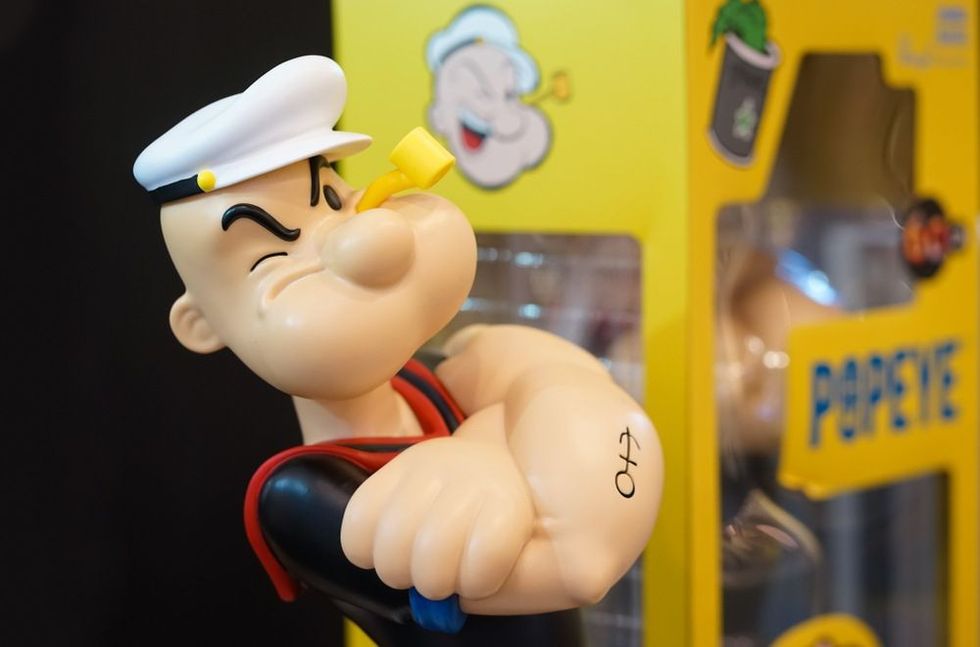A photo of Popeye the sailor man.
