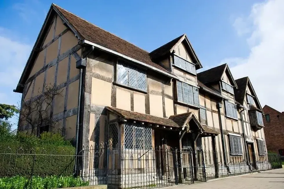 A restored 16-century half-timbered Tudor house in Stratford-upon-Avon, Shakespeare's Birthplace.