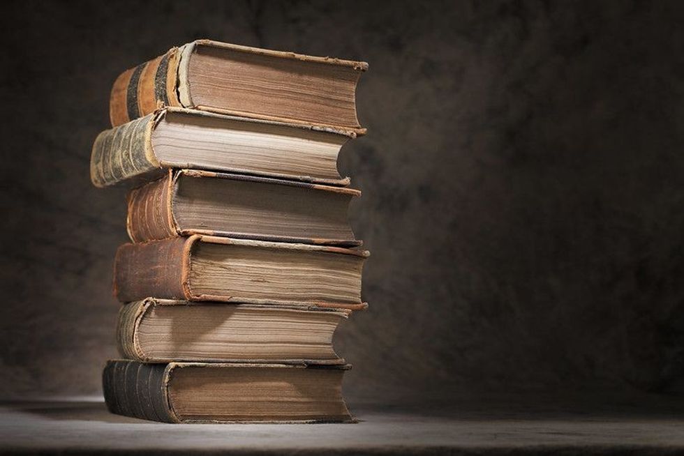 A Stack of old books