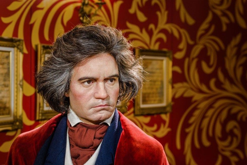 A waxwork of Ludwig van Beethoven on display at Madame Tussauds.