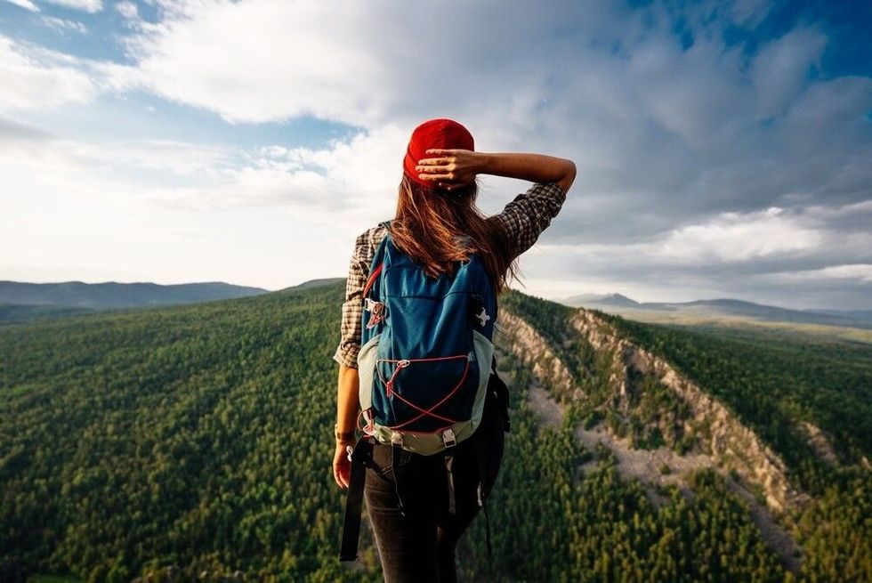 A woman traveling in Bashkiria, Russia