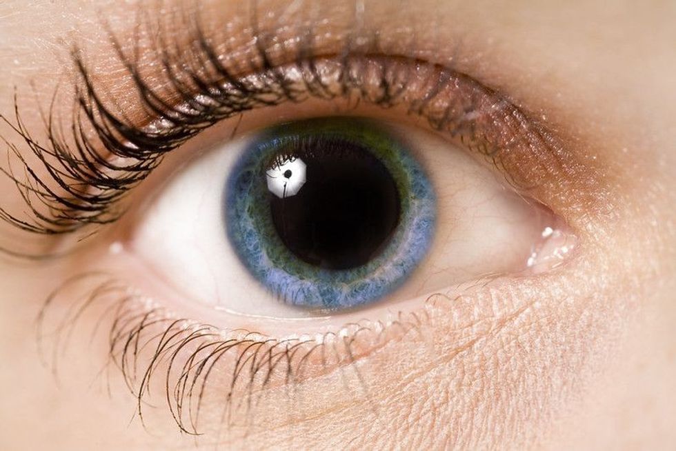 A young woman's eye close up.