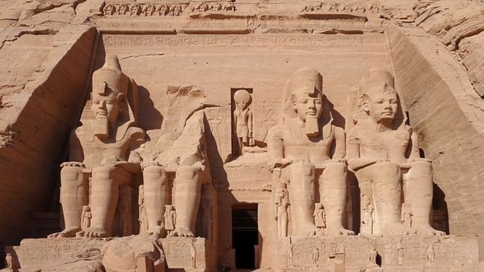Abu Simbel has two famous rock-cut temples, and the smaller one is dedicated to Hathor.