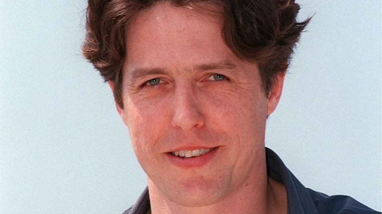 Actor Hugh Grant at the Cannes Film Festival to promote their movie 'Mickey Blue Eyes'.