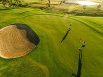 Aerial view of golf course