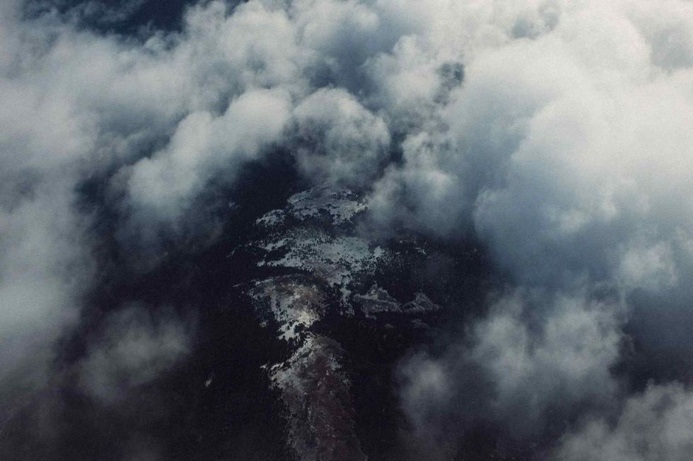 Air pressure exists around the Earth because of air molecules