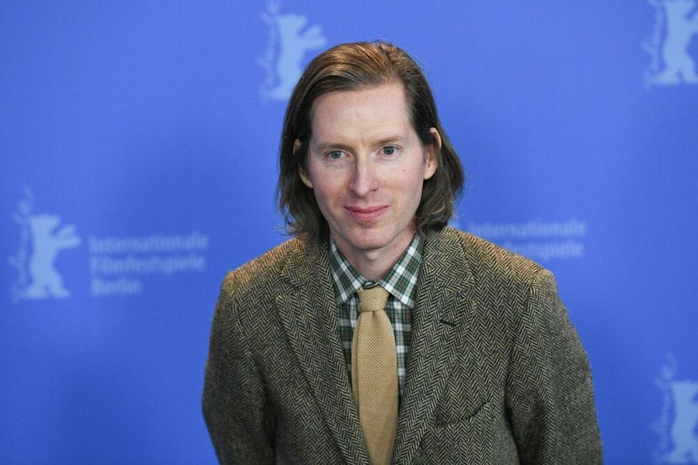 American film director Wes Anderson posing for cameras