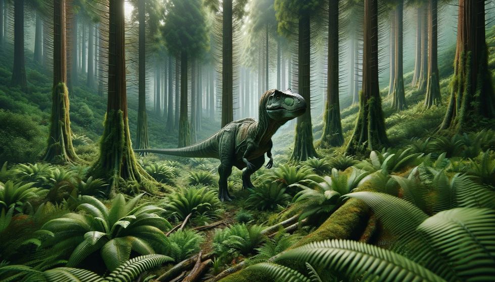 An arcovenator in densed forest.