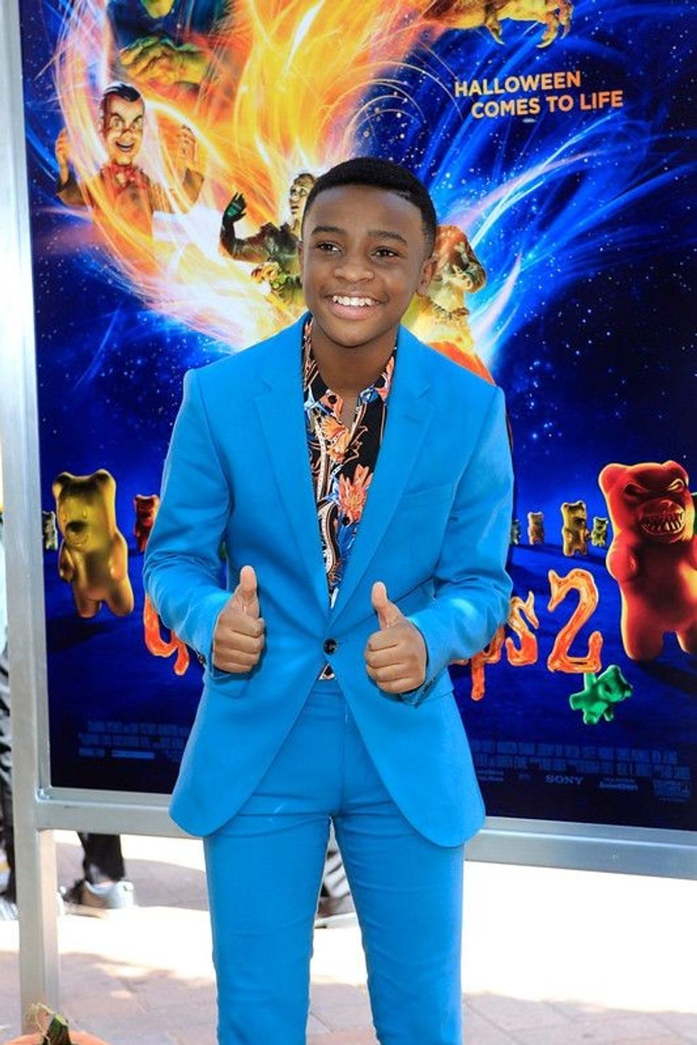 An image of Caleel Harris at a movie premiere.