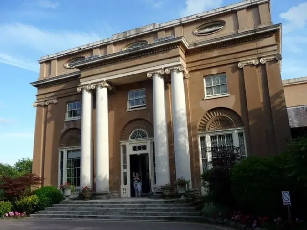 An outside view of the Grade I listed Grovelands House at Grovelands Park.