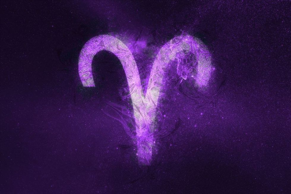 Aries zodiac sign in the night sky