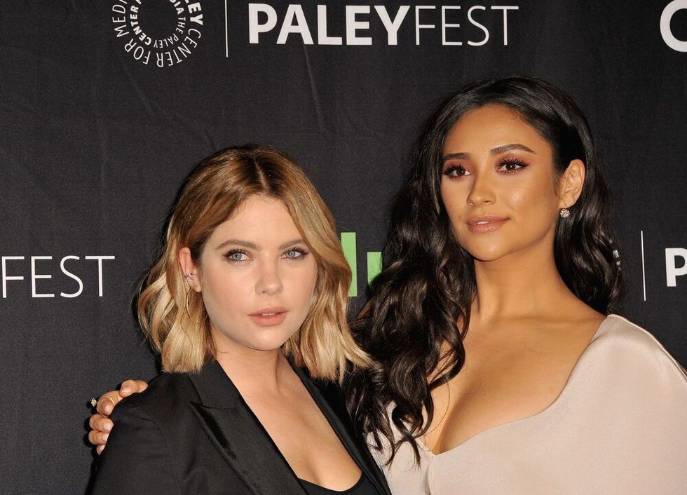 Ashley Benson and Shay Mitchell at presentation of 'Pretty Little Liars' held at the Dolby Theatre