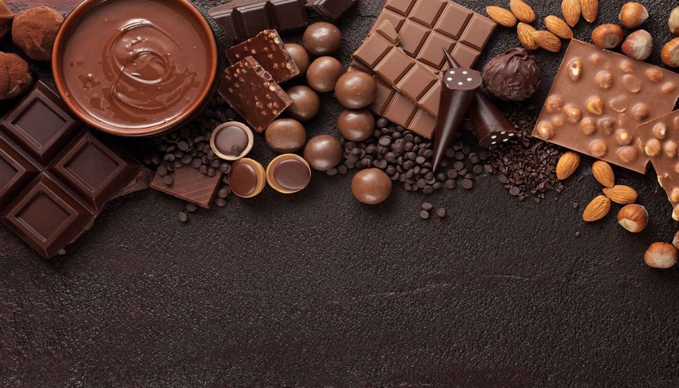 Assortment of fine chocolates.