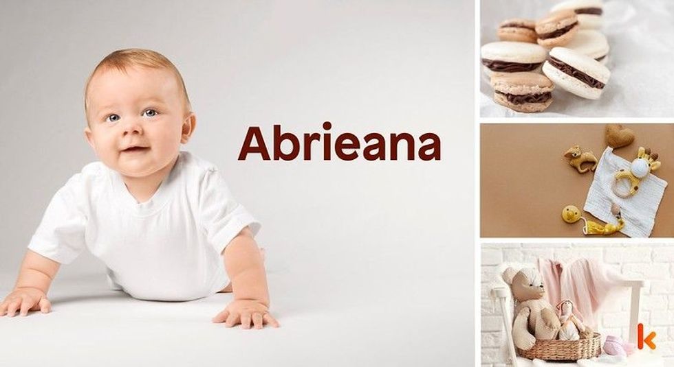 Baby name Abrieana - cute, baby, macaron, toys, clothes.