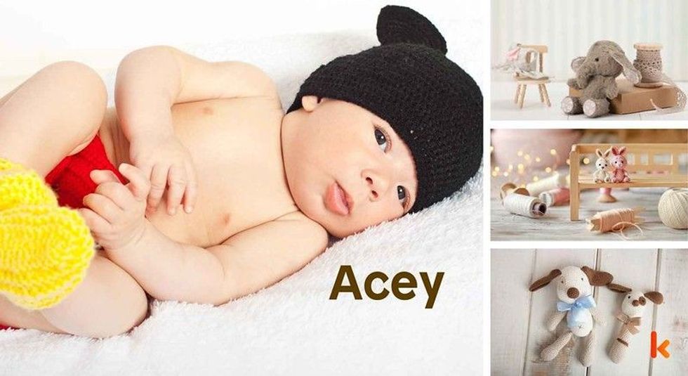 Baby name Acey - cute baby, soft toys, threads and crochet toys.