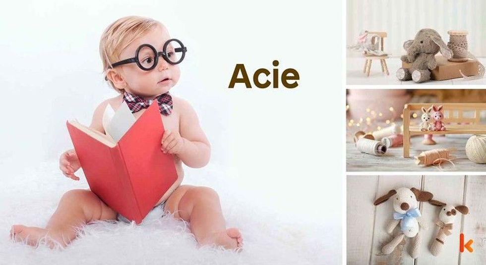 Baby name Acie - cute baby, soft toys, threads and crochet toys.