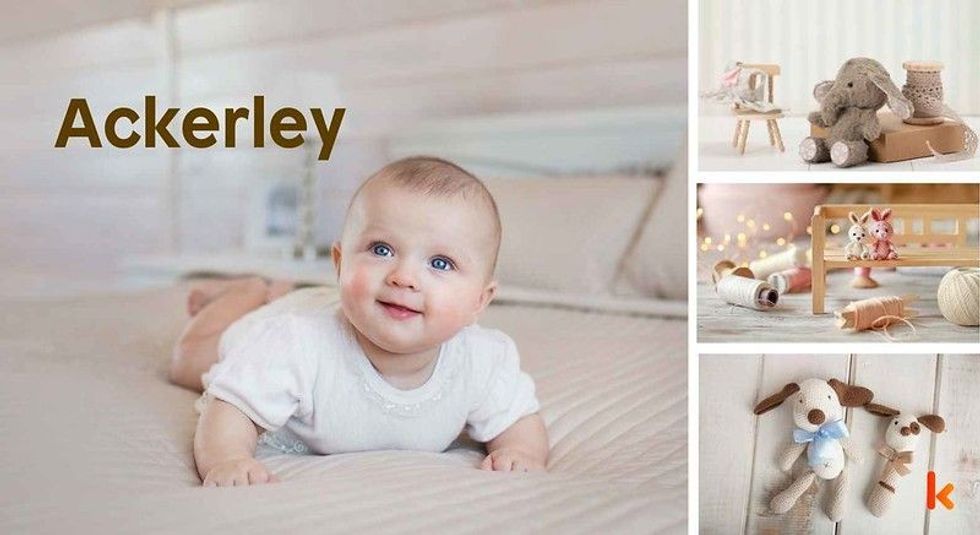 Baby name Ackerley - cute baby, soft toys, threads and crochet toys.