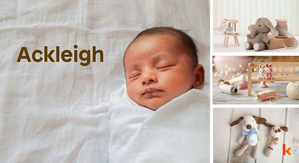 Baby name Ackleigh - cute baby, soft toys, threads and crochet toys.