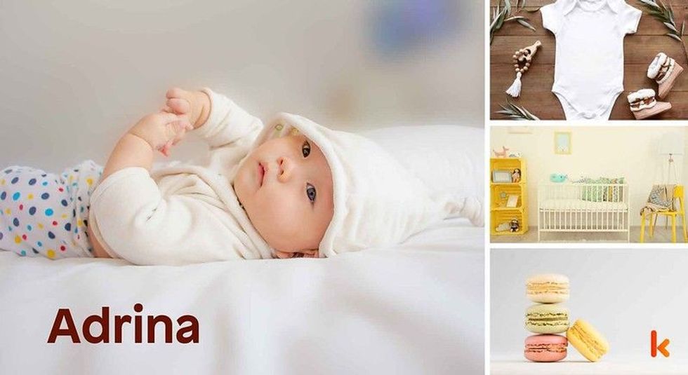 Baby name Adrina - cute baby, baby room, macarons & baby clothes.