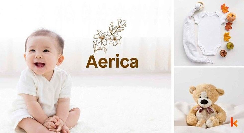 Baby Name Aerica - cute baby, baby clothes, teddy toy.