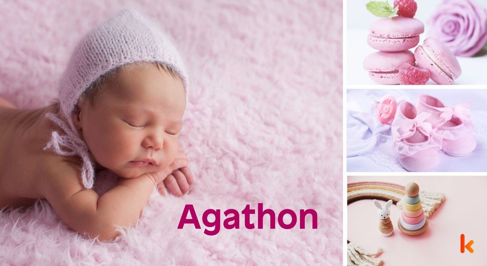 Baby name Agathon - cute, baby, macaron, toys, clothes