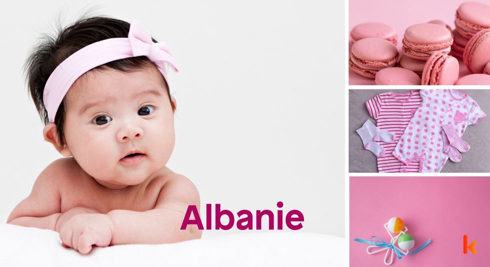 Baby name Albanie - cute, baby, macaron, toys, clothes