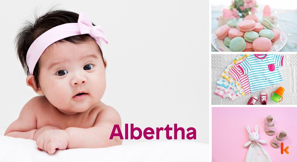 Baby name Albertha - cute, baby, macaron, toys, clothes
