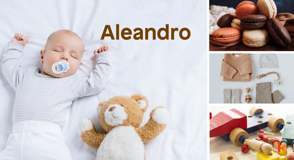 Baby name Aleandro - cute, baby, macaron, toys, clothes