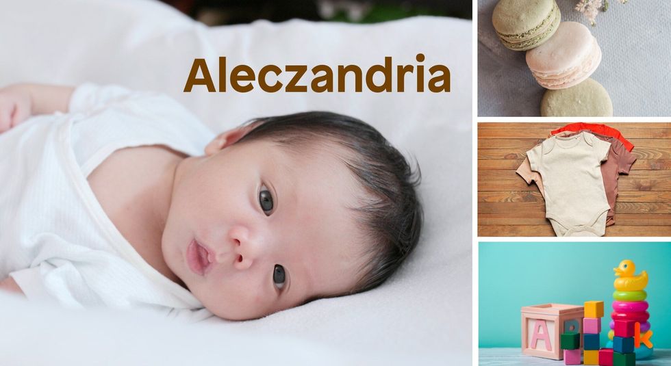 Baby name Aleczandria - cute, baby, macaron, toys, clothes