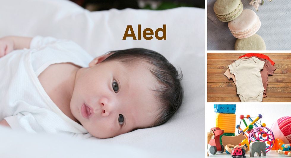 Baby name Aled - cute, baby, macaron, toys, clothes