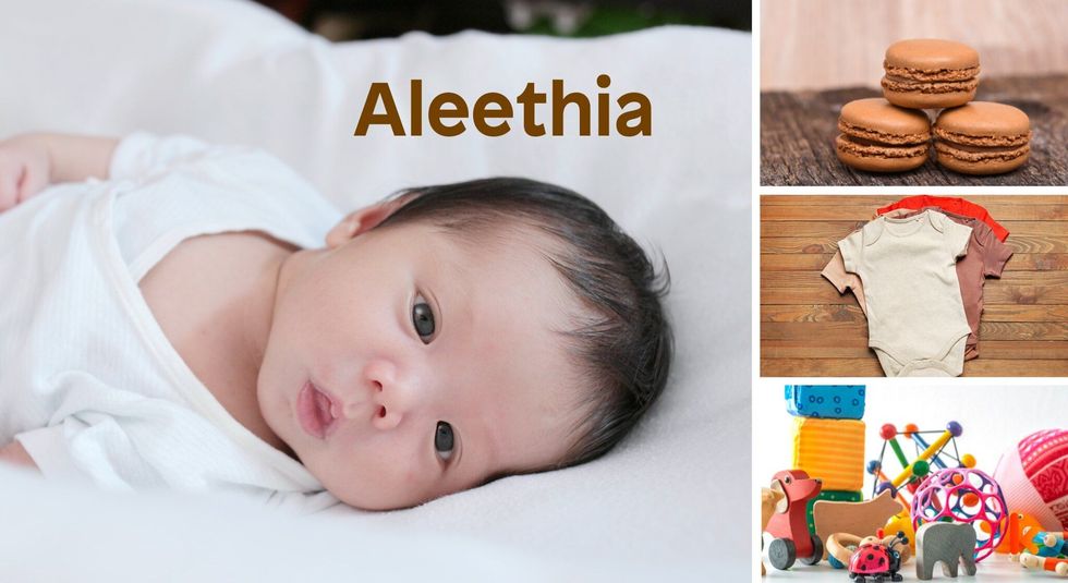 Baby name Aleethia - cute, baby, macaron, toys, clothes