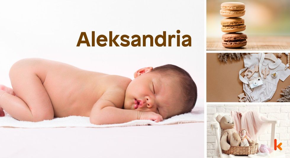 Baby name Aleksandria - cute, baby, macaron, toys, clothes