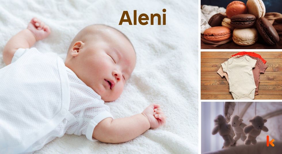 Baby name Aleni - cute, baby, macaron, toys, clothes