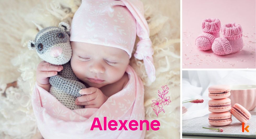Baby name Alexene - cute baby, baby booties & macarons