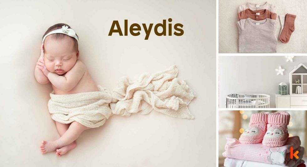 Baby name Aleydis - cute baby, clothes, crib, accessories and toys.
