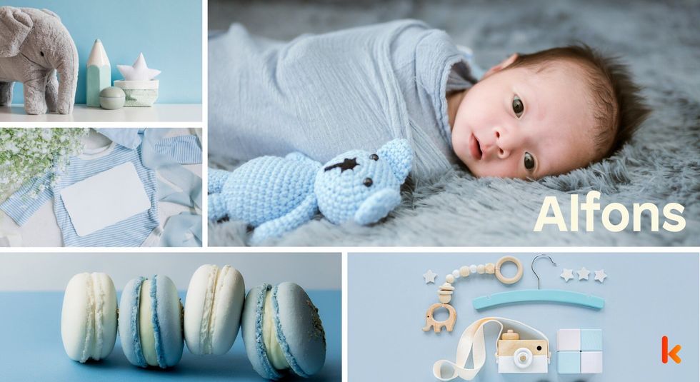 Baby name Alfons - cute baby, baby toys, baby clothes, baby accessories & macarons