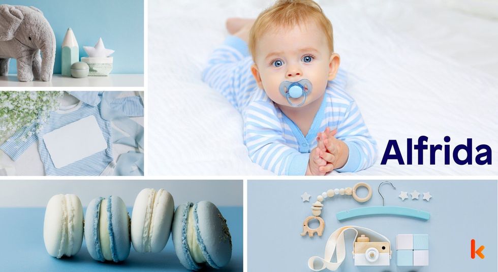 Baby name Alfrida - cute baby, Baby Pacifier, baby toys, baby clothes, baby accessories & macarons