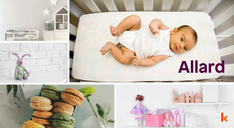 Baby Name Allard- cute baby, crib, macarons, accessories, toys