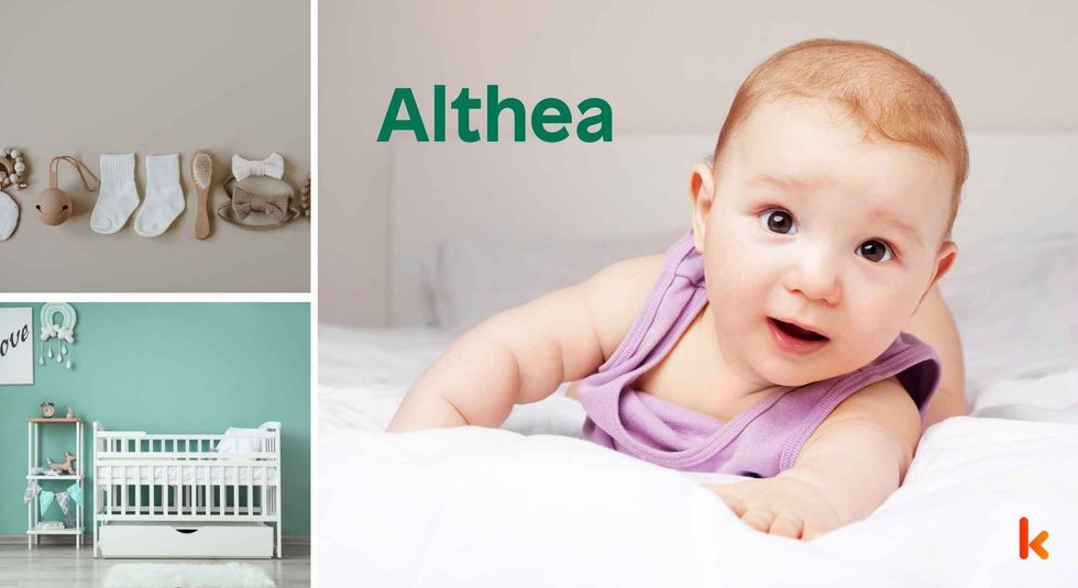 Baby name Althea - cute baby, clothes, crib, accessories and toys.
