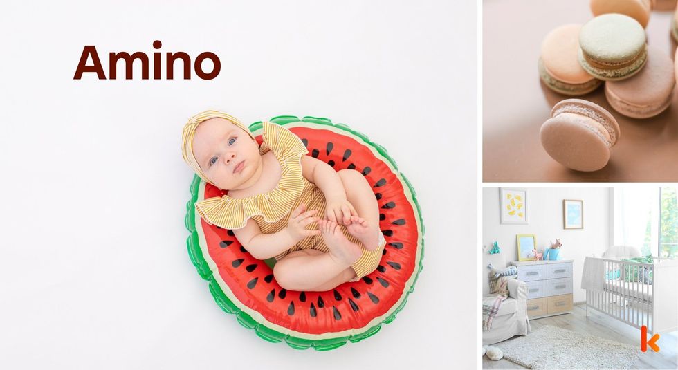 Baby Name Amino- cute baby, crib, macarons