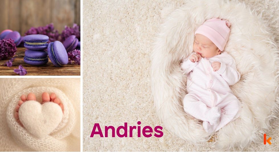 Baby name Andries - cute baby, macarons, feet