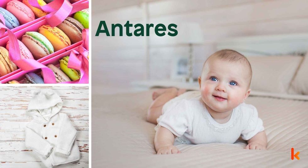 Baby name Antares - cute baby, macarons and clothes