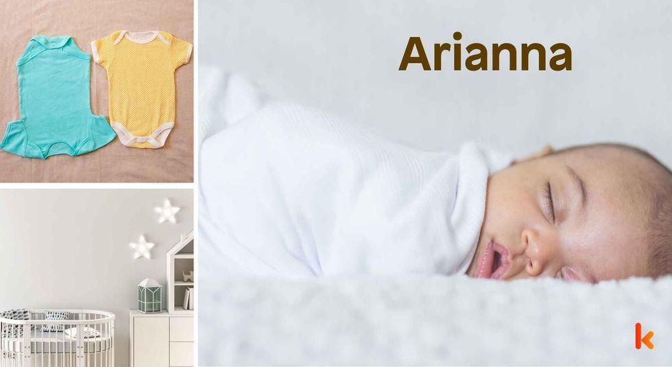 Baby name Arianna - cute baby, clothes, crib, accessories and toys.