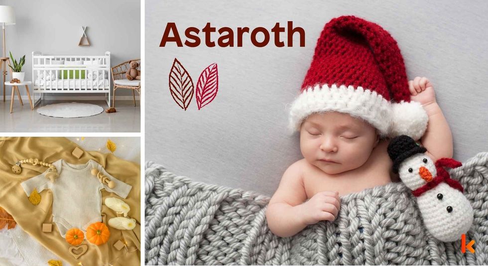 Baby name Astaroth - cute baby, pink clothes & cupcakes.